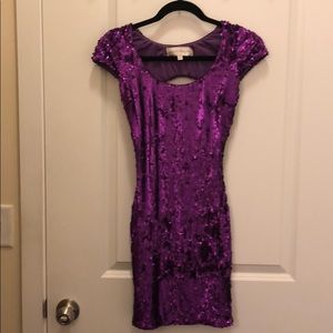 Purple sequin Dress the Population dress